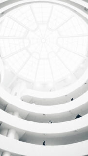 Minimalist Guggenheim Museum Architectural Spiral Wallpaper for Mobile