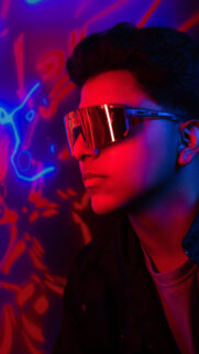 Vibrant Neon Aura Energy and Spiritual Manifestation Aesthetic Wallpaper