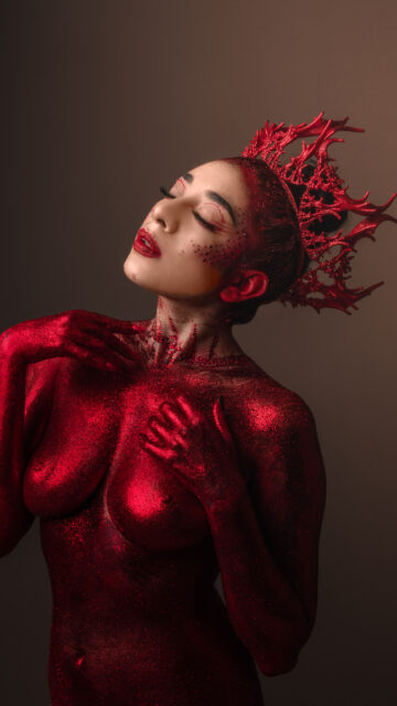 Fiery Sagittarius Zodiac Queen Aesthetic Celestial Art Wallpaper