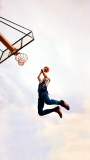 Basketball Dunk Success Mindset and Manifestation Vision Board Wallpaper