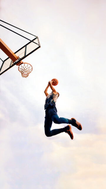 Basketball Dunk Success Mindset and Manifestation Vision Board Wallpaper