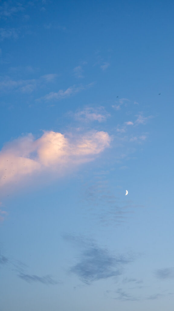 Crescent Moon Phase Spiritual Energy Sky Aesthetic Mobile Wallpaper