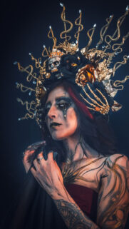 Dark Scorpio Queen Zodiac Mystical Art for Scorpio Season Aesthetic Wallpaper