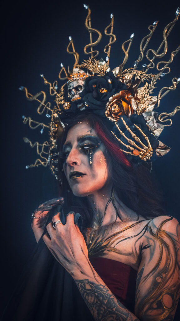 Dark Scorpio Queen Zodiac Mystical Art for Scorpio Season Aesthetic Wallpaper