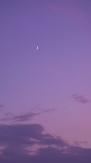 Ethereal Waxing Crescent Moon Spiritual Energy Phone Wallpaper
