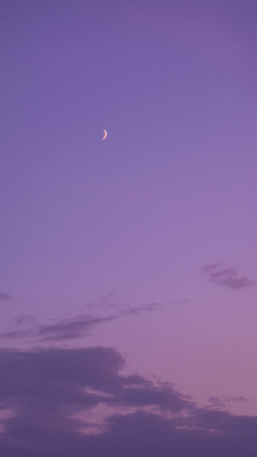 Ethereal Waxing Crescent Moon Spiritual Energy Phone Wallpaper