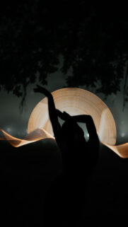Moon Energy Light Painting Silhouette Spiritual Full Moon Magic Wallpaper