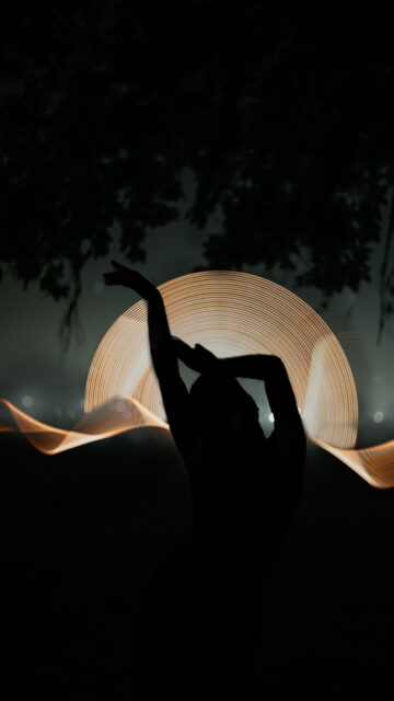 Moon Energy Light Painting Silhouette Spiritual Full Moon Magic Wallpaper