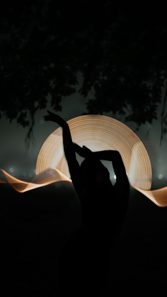 Moon Energy Light Painting Silhouette Spiritual Full Moon Magic Wallpaper