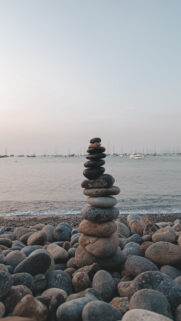 Zen Stone Stacking Balance and Manifestation Wallpaper