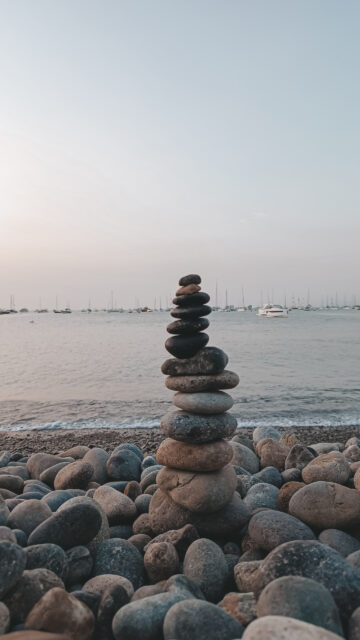 Zen Stone Stacking Balance and Manifestation Wallpaper