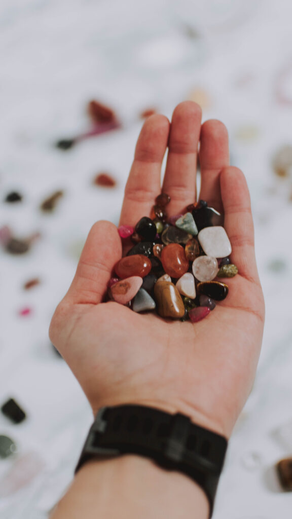 Healing Crystal Energy Stones for Intentional Living Aesthetic Wallpaper