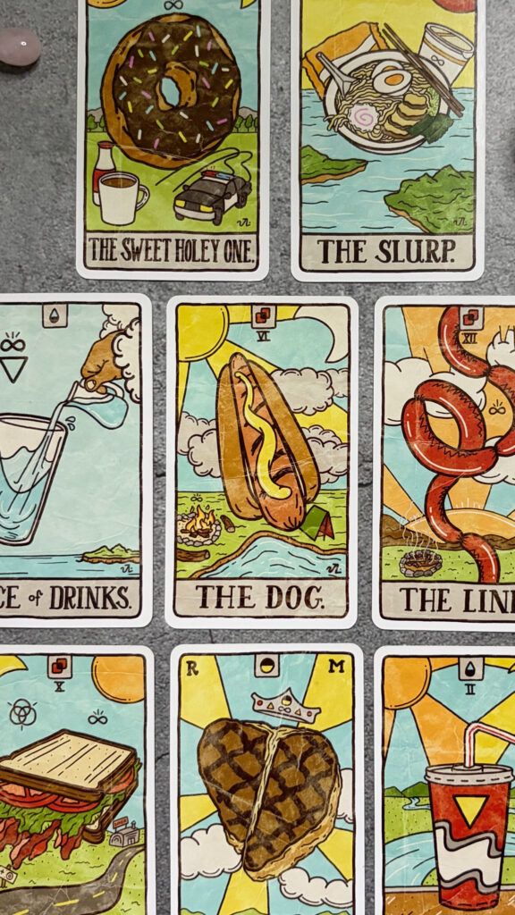 Mystic Food Tarot Card Aesthetic Spreads for Spiritual Manifestation Wallpaper