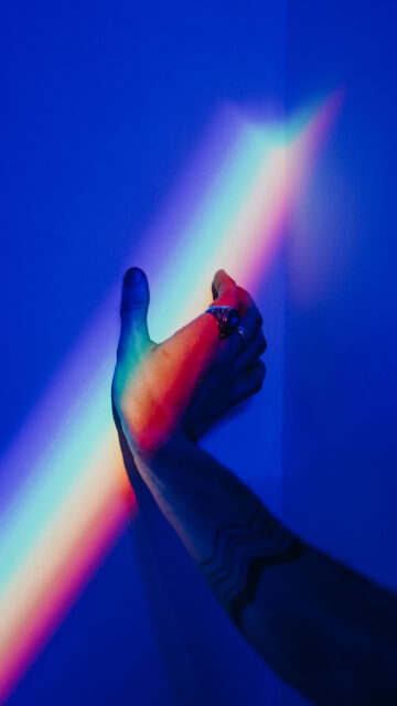 Aura Gradient Rainbow Light Spiritual Energy Phone Wallpaper