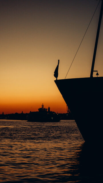 Aquarius Zodiac Energy Sunset Horizon Aesthetic Phone Wallpaper