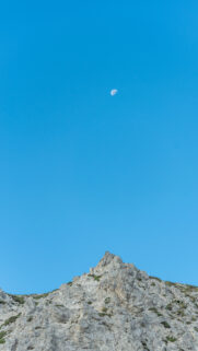 Waxing Gibbous Moon Mountain Spiritual Energy Mobile Wallpaper