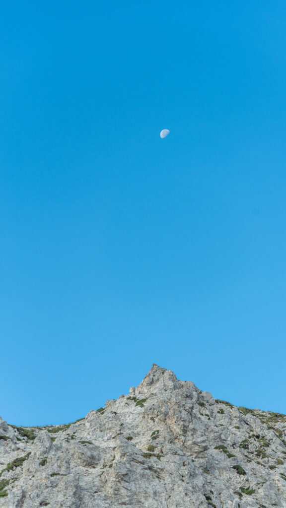 Waxing Gibbous Moon Mountain Spiritual Energy Mobile Wallpaper
