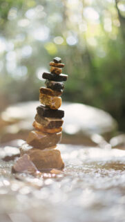 Zen Stone Stacking Aesthetic for Manifestation and Balance Wallpaper
