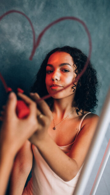 Self Love and Manifestation Heart Symbolism Aesthetic Wallpaper