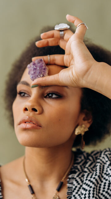 Amethyst Third Eye Chakra Crystal Energy Spiritual Aesthetic Wallpaper
