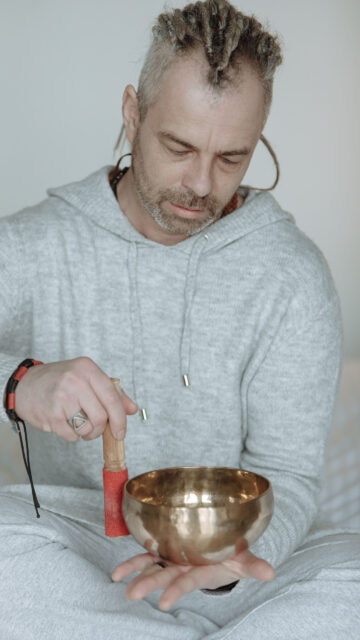 Mindful Meditation and Sound Healing Spiritual Manifestation Wallpaper
