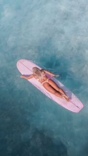 Success Mindset Manifestation Aesthetic Surfing Ocean Vision Board Wallpaper