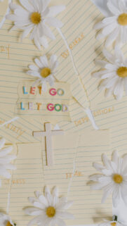 Let Go Let God Christian Faith Manifestation Vision Board Wallpaper