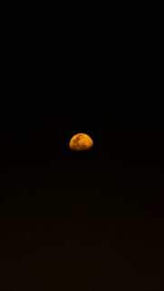 Mystical Golden Waxing Gibbous Moon Phase Spiritual Phone Wallpaper