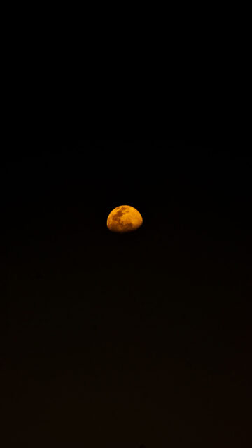 Mystical Golden Waxing Gibbous Moon Phase Spiritual Phone Wallpaper