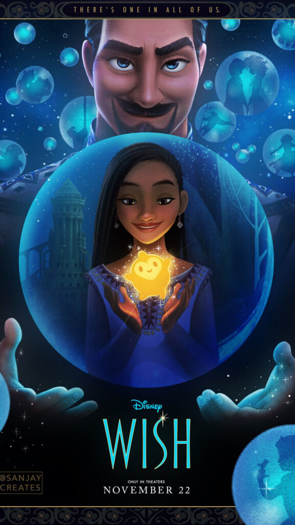 Disney Wish Movie Poster Illustration Mobile Wallpaper