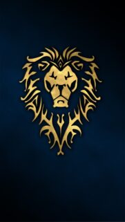 Golden Alliance Lion Crest Mobile Wallpaper