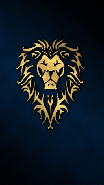 Golden Alliance Lion Crest Mobile Wallpaper