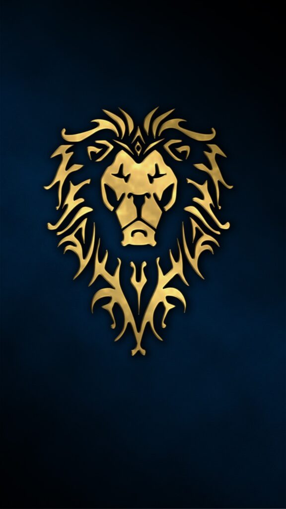 Golden Alliance Lion Crest Mobile Wallpaper