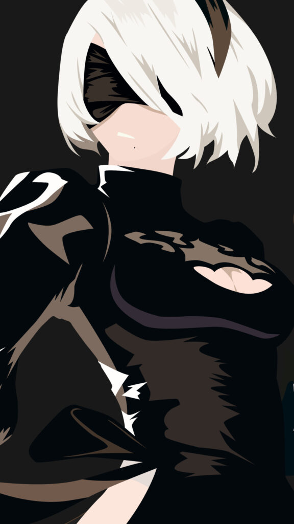 2B NieR Automata Vector Style Digital Mobile Wallpaper