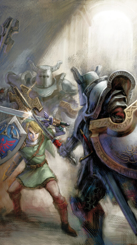 Legend of Zelda Action Battle Art Mobile Wallpaper