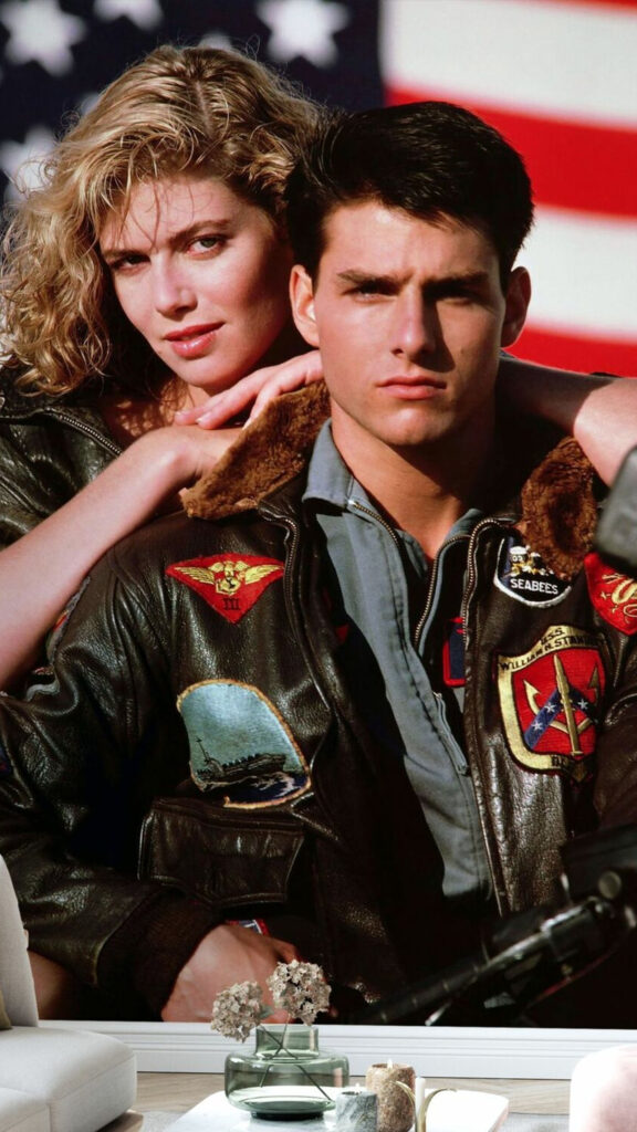 Tom Cruise and Kelly McGillis Top Gun Mobile Wallpaper