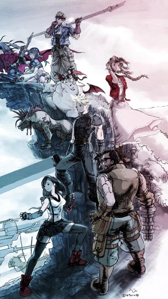Final Fantasy VII Cast Ensemble Mobile Wallpaper