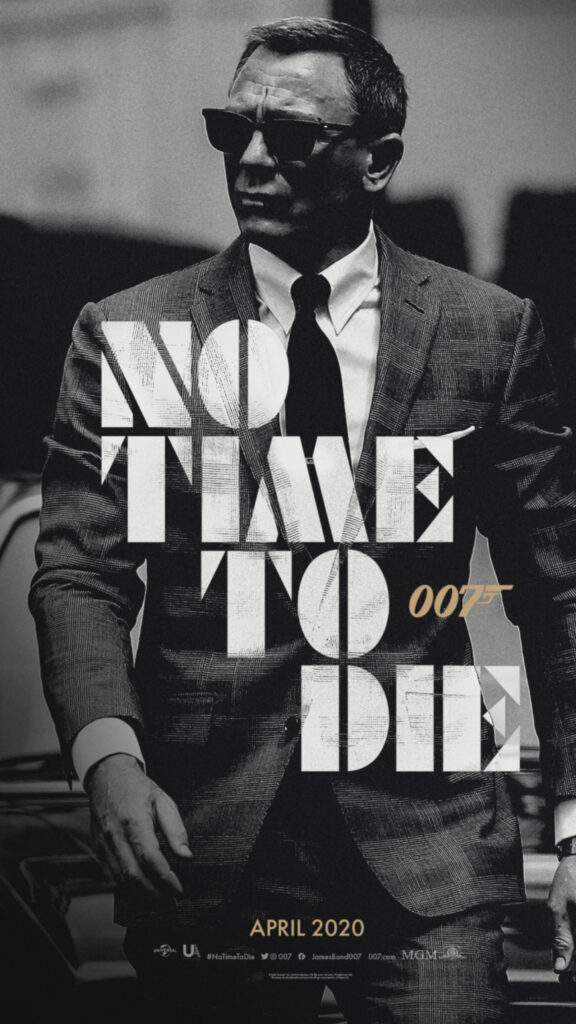 Daniel Craig as James Bond No Time To Die Mobile Wallpaper