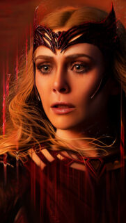 Scarlet Witch Cinematic Fantasy Portrait Mobile Wallpaper
