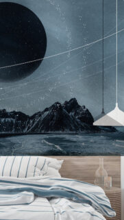 Mystical Moonlit Mountain Landscape Spiritual Energy Phone Wallpaper
