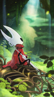 Hornet Sitting in Greenpath Mobile Wallpaper