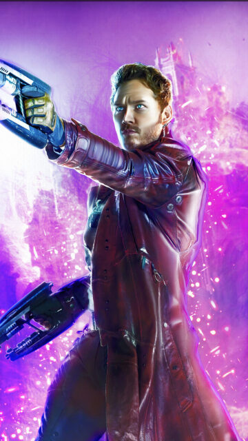 Starlord Sci-Fi Action Hero Combat Stance Mobile Wallpaper