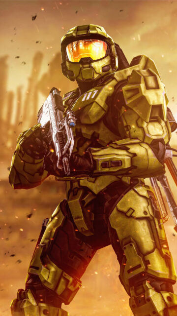 Master Chief Halo Infinite Spartan Combat 4K Mobile Wallpaper