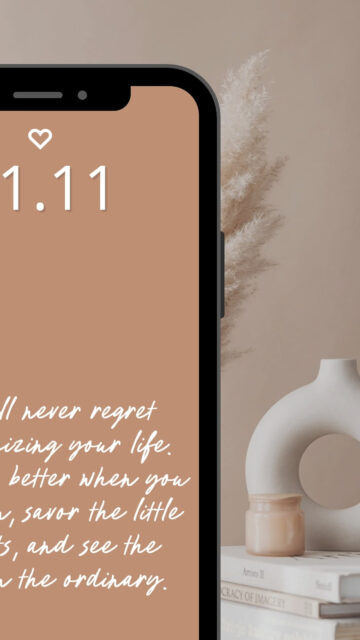 Mindful Living Daily Affirmation Aesthetic Minimalist Vision Board Wallpaper