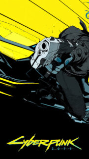 Cyberpunk Futuristic Gunfighter Mobile Wallpaper