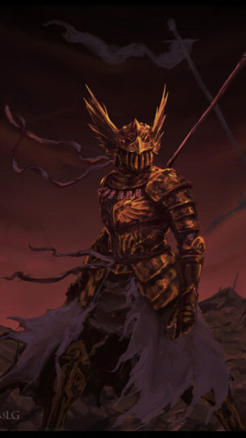 Golden Knight Elden Ring Style Mobile Wallpaper