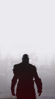 Silhouette of Kratos from God of War Mobile Wallpaper