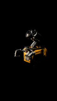 Minimalist Lego Wall-E Robot Portrait Phone Wallpaper