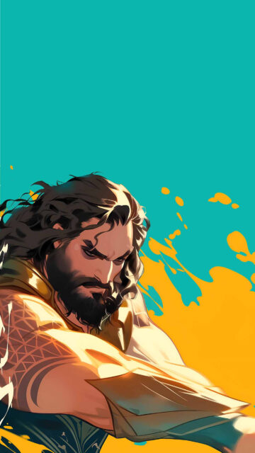 Detailed Bearded Warrior Fantasy Illustration Mobile Wallpaper