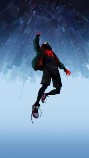 Miles Morales Leap of Faith Vertical Mobile Wallpaper